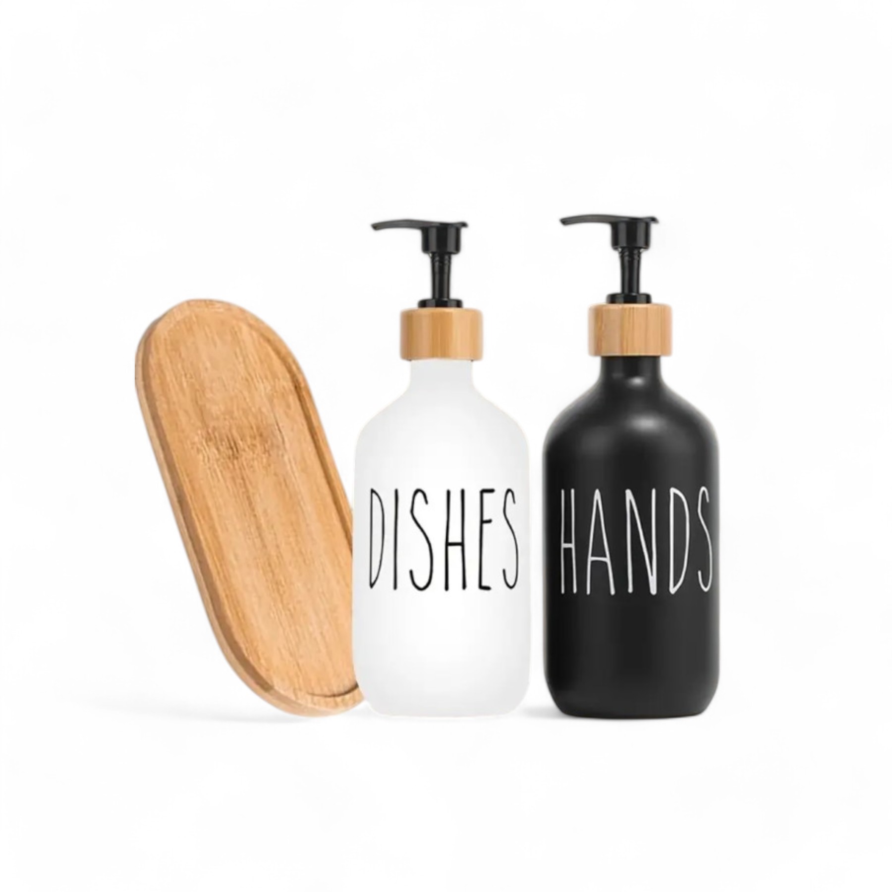 Set-de-2-dispensadores-de-jabon-para-cocina-mano-y-platos-con-tapa-y-base-de-Bambu.-Photoroom